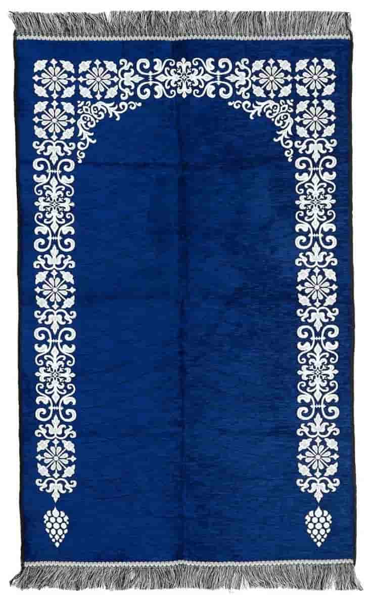 تصویر 1 از سجاده مخمل آبی انتخابی شیک